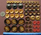 Antique Vintage Vegetable Ivory Buttons Vi 56 Pcs Sets Pairs Matching   Lot 6