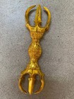 Large Tibetan Bronze Gold-plated Hand Made Buddhist Artifact