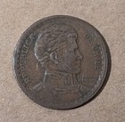 1943 Chile 1 Peso  Km 179  Free Shipping