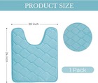 Memory Foam U-shaped Toilet Bath Mat  Commode Contour Rug  Soft  Super Water