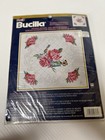 New Bucilla Roses Pillow 42743 Stamped Embroidery   Candlewicking Kit Open