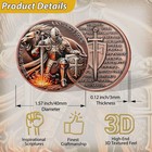 Tokenara Armor Of God Christian Challenge Coin  Knights Templar Knight   Lion 