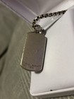 David Yurman 925 Sterling Silver Black Onyx Dog Tag Pendant Box Chain Necklace