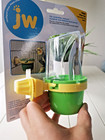 Bird Cage Clean Cup Feeder Food Water Plastic Accessory Clear - Medium Size