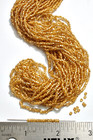 10 0 Gold Silver Lined Czech Glass Beads Vintage Seed Rocaille Hank