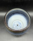 Vintage Bill Campbell Studio Pottery Blue Drip Planter 6 5  Signed