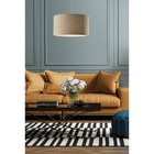Harvest Large Drum Pendant Natural - Adesso  1-light Plug-in Hanging Lamp  Etl