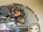 Vintage Hickory Dickory Dock Nursery Rhyme Baby   s Plate Multicolor Heavy 