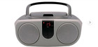 Sylvania Srcd243 Portable Cd Player With Am fm Radio  Boombox  silver 