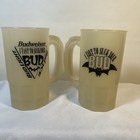 Vintage Budweiser Halloween Mug Set Of 2 I Vant To Suck Your Bud Vampire Bat Usa