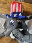 Costume Usa Republican Elephant Hat Halloween Grey Red White Blue Patriotic Nwt 