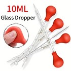 10ml Glass Graduated Pipettes Lab Dropper With Blue Rubber Cap And Scale 3 Pcs 