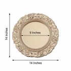 6 Pcs 14  Round Baroque Metallic Charger Plates Wedding Party Table Decorations