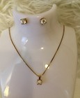 New Two Sets Sterling Silver Cz   s Stud Earrings   Solitaire Necklace Sets