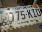 2008 Connecticut   keep Kids Safe   License Plate  775 - Kid Children Boys Girls