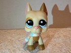 Littlest Pet Shop Lps Great Dane Tan   Brown   Cream   Pink W  Scarf Accessories