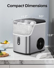 Silonn Nugget Ice Maker Countertop  Chewable 33 Lbs  Brushed Stainless Steel 