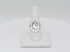 Native American Navajo Handmade Sterling Silver Overlay Wolf Ring Size 9 5