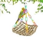 Parrot Swing Toys Parrots Cage Hanging Foraging Chew Bird Toy Seagrass Mat Au