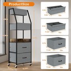 Lurgno Baby Diaper Caddy Organizer And Storage - 5 Tier Rolling Cart Dividers