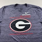 Nike Georgia Bulldogs T-shirt Mens Large Gray Dri-fit University Uga Athletic