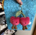 Jellycat Amuseables Cherries Bag Charm Key Chain Plush Cute Gift New With Tags