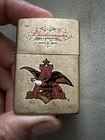 Unused Rare Vintage 2000 Anheuser Busch Budweiser Millennium Brass Zippo Lighter