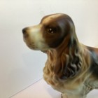 Vintage Hand Painted Porcelain Brown And White English Springer Spaniel Figurine