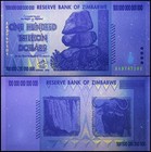 Zimbabwe 100 Trillion Dollars  2008  P-91  Unc  W  Coa