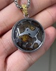 Sericho Pallasite Meteorite Pendant Olive Iron Meteorite - From Kenya Necklace