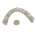 Antique Sterling Victorian Filigree Cannetille Panel Link Bracelet Size 7 1 2