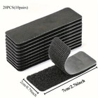 20 Sets Heavy Duty Hook   Loop Adhesive Strips 1x4    Black Sticky Back Fastener