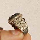 Rare Ancient Roman Ring Amazing Artifact Engraved Purple Stone Authentic