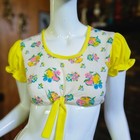 Vtg 70s Fruit Playsuit Novelty Romper Print Crop Top   Hot Pants Shorts Set Xs s