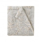 Set Of Two 84   Tan Floral Embroidered Window Panels