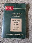 Vintage Keuffel   Esser K e Slide Rule 4081-3 Log Log Duplex  W  Case   Manual