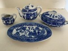 Vintage Child s Blue Willow Tea Set 13 Pieces
