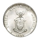 1944-d Philippines Us Admin 10 Centavos Silver Unc Coin Wwii Era Km 181 