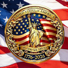 250th Anniversary Of Independence   1776-2026 Commemorative Coin   Beautiful