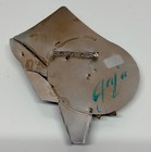 Vtg 80s Lady Brooch Pin Large Chunky Bold Handmade Artist Signed Mixed Materials