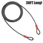 Bv 30ft Security Steel Cable With Loops  Flex Cable  Lock Cable 3 8 Inch  For