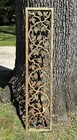 Antique Architectural Garden Salvage Cast Iron Grapevine Bench Back Grate Porch
