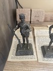 Vintage Set Of 13 Pewter Soldiers 3 75   