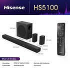 Hisense - 5 1 Channel 540w Soundbar With Wireless 6 5  Subwoofer And 2 Rear S   