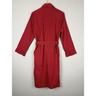 Vintage Travel Robe Mens Red Geometric Floral Medallion Cotton Dressing Gown
