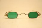 Antique Eyeglass Frames 19th Century Sliding Temples Green Lens Vintage 1850s