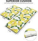 Kitchen Mat Set Of 2 - Lemon Decor  17 3   29  17 3   47 -0 4   White