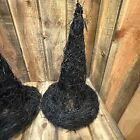 Pottery Barn Kids Black Vine Floating Witch Hats Set Of 3  rare Discontinued 