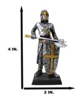 Medieval Knight Crusader Axeman Dollhouse Miniature Figurine 4  H Suit Of Armor