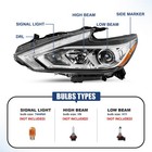 Halogen Headlight Headlamp W o Led Chrome For Nissan Altima 2016-2018 Left right